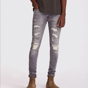 All Saints Gray Skinny Jeans